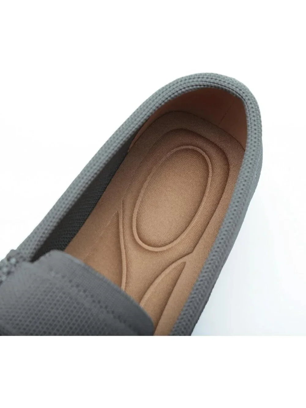 🆕Women's Dark Grey Lightweight Knitted Loafers Casual Flat Shoes Comfortable